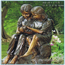 Bronze Mädchen Statue für Garten Dekoration